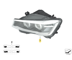 BMW X3 F25 Dešinės Pusės AHL Xenon Žibintas Originalus 63117276998