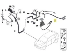 BMW X3 F25 Naujas originalus 9321005 61129321005 Teigiamas akumuliatoriaus laidas 2012