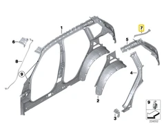 BMW X3 F25 Stogų Nutekėjimo Šlaunelis Originalus 54107212746