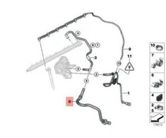 Bmw X3 F25 X4 F26 Degalinio Grįžtamojo Vamzdis Originalus 13537823398