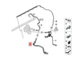Bmw X3 F25 X4 F26 Degalinio Grįžtamojo Vamzdis Originalus 13537823398