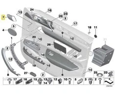 Bmw X3 F25 X4 F26 Priekinis Kairysis Garsiakalbio Dangtelis Originalus 51417464291