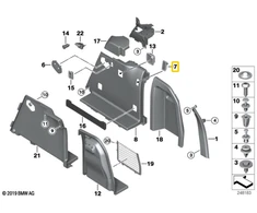 BMW X3 F25 X4 F26 Vidinis Kabantis Originalus 51477289992