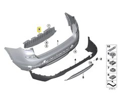 BMW X3 F25 X4 F26 Vidurinis Apatinis Dėklas Originalus 51127338778