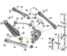 BMW X3 F25 X4 F26 Žiedinė Šarnyras Originalus 33326790493