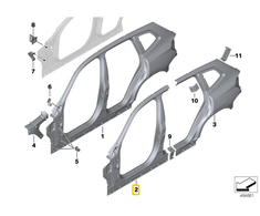 Bmw X3 G01 F97 Stovas Kolonas Su Kairiu Slenkstu 41007494061 Originalus