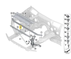 BMW X3 G01 X4 G02 Aukštas Priekinis Jungtis Originalus 51647400111