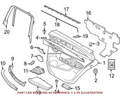 BMW X3 G01 X4 G02 Blende Verriegelungsknopf Originalus 51427437662