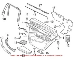 BMW X3 G01 X4 G02 Blende Verriegelungsknopf Originalus 51427437662