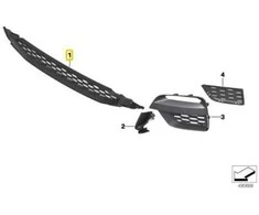 BMW X3 G01 X4 G02 Centro Oro Uostas Grilis Originalus 51118064600