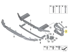BMW X3 G01 X4 G02 Dešinės Pusės Avarinės Atsparos Originalus 51117399916