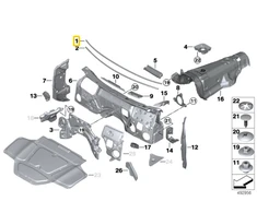 BMW X3 G01 X4 G02 Schallisolierung Frontscheibe Originalus 51489493821