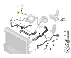 Bmw X3 G01 X4 G02 Šilumnešio Vamzdis Originalus 17128577067