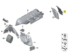 BMW X3 G01 X4 G02 Šoninis Absorberis Originalus 51477399006