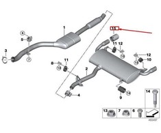 Bmw X3 G01 X4 G02 Vamzdžio Apdaila Chromas Originalus 18308658210