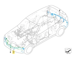 BMW X3 M F97 Priekinis Bamperio Kabeliu Rinkinys Originalus 61126991981