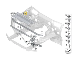 Bmw X3 M F97 X4 M F98 Priekinis Crosslink Originalus 51648070478