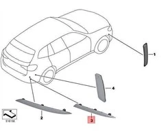 BMW X3 M G01 G08 iX3 M Sport X3 18d 20dX Dešinysis atšvaitas M Originalus 63148083834