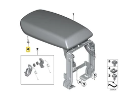 Bmw X3 X4 Centro Konsolės Rankenos Atramos Gumos Amortizatorius Originalus 51166805463