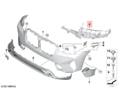 BMW X3 X4 Dešinio Palaikos Atraminas Originalus 51119451140