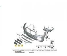 BMW X3 X4 M G01 G02 numerio ženklo laikiklis priekyje 51138064628 originalus