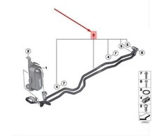 Bmw X3 X4 pavarų dėžės alyvos aušintuvo linija Originali 17227601763