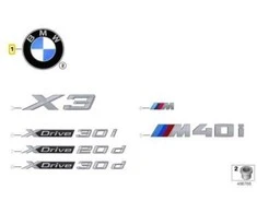 BMW X3 X5 X6 Emblema Originalus 51147499154