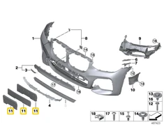 Bmw X4 G02 Priekinis Numerio Lento Nešėjas Originalus 51138072037