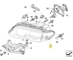 Bmw X5 E53 Galinio Šviesos Ir Gėlo Kairysis Garpas Originalus 63126940247