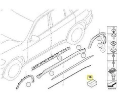 BMW X5 E70 Kairys Dėžės Apsaugos Filmas Originalus 51777326519