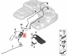 BMW X5 E70 Remonto Rinkinys Kuro Filtras Sluoksniu Reguliatorius Originalus 16127234923