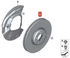 BMW X5 E70 X5 E70 LCI X5 F15 X6 E71 X6 F16 Stabdžių diskas 348x30MM ventiliuojamas