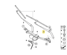 BMW X5 E70 X6 E71 Vairuotojo Pusės Šluota Originalus 61617153742