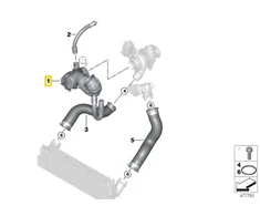 Bmw X5 F15 1014 0618 Filtruotas Oro Vamzdis Su Rezonatoriumi Originalus 13718519135