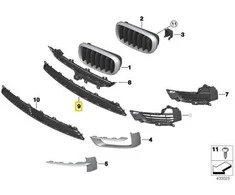 Bmw X5 F15 2012 2018 Centro Žemutinės Grillės Originalus 51117325482