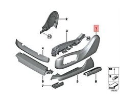 BMW X5 F15 X6 F16 Dešinės Sėdymo Vieta Išorinis Aparatas Originalus 52107348366