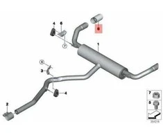 Bmw X5 F15 X6 F16 Endrohrblende Alu Look Originalus 18307633312