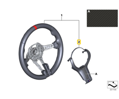 BMW X5 F15 X6 F16 Vairo Rato Dėklas Alcantara Carbon Originalus 32302345204