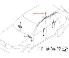 BMW X5 G05 Dešinės Galvos Orobalas Originalus 72127409178