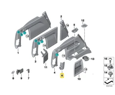 Bmw X5 G05 Dešinės Pusės Baigtuvo Užraktas Originalus 51477479952