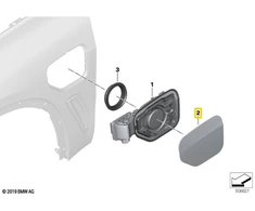 BMW X5 G05 Įkrovimo dangtelis Originalus 51917441612