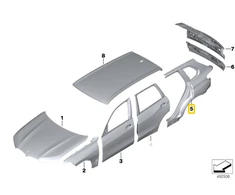 BMW X5 G05 Kairysis Galinis Šoninis Panelis Originalus 41007955005