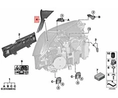 BMW X5 G05 X6 G06 Dešinės Šviesos Gasketas Originalus 63119477982
