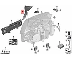 BMW X5 G05 X6 G06 Dešinės Šviesos Gasketas Originalus 63119477982