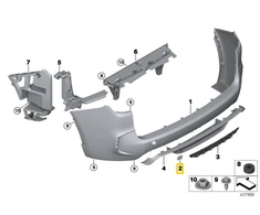 BMW X5 M F85 Galinio Dešiniojo Towing Eye Originalus 51128066894