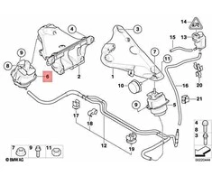 BMW X5 X6 E70 E71 X5 30dX SAC SAV variklio laikiklis Originalus 22116793016