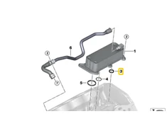 BMW X5 X6 X7 Aušinimo alyvos aušintuvas Alyvos aušintuvas Assy Guminis sandariklis originalus 11448603427