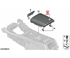 BMW X5 X6 X7 Centrinės Konsolės Porankis Odinis Šildomas Originalus 51166996500