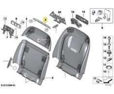 Bmw X5 X6 X7 Led Šviesos Įdėklas Pagrindas Sėdime Originalus 52107493219