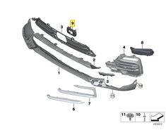 Bmw X5 X6 X7 Važiuoklio Valdymo Atstumo Jutiklio Dangtelis Originalus 51118737334